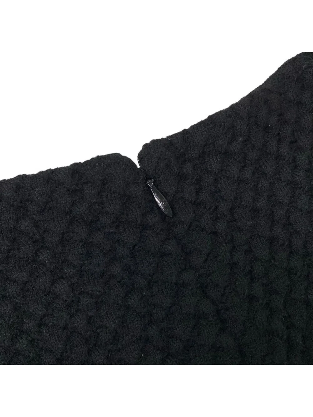 Chanel Dress S Black Sleeveless Wool